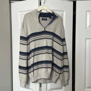 Men’s striped quarter zip. Never worn